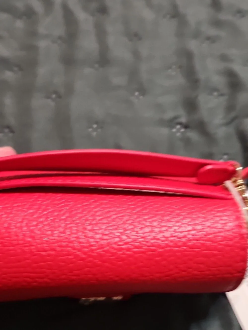 Steve Madden Bright Red Mini Crossbody with Gold Hardware